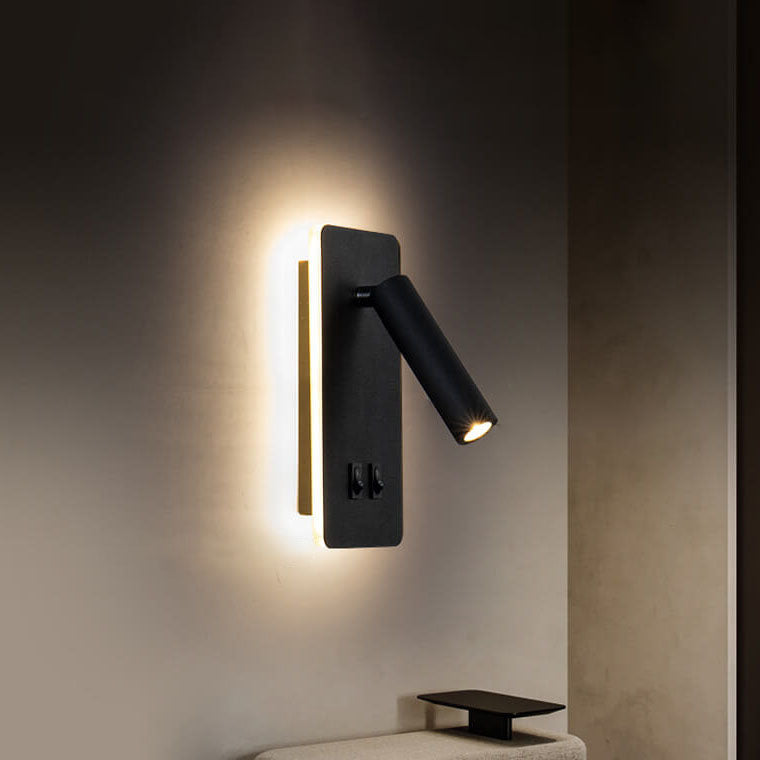 Rotatable LED Wall Sconce Lamp - Nordic Minimalist Square Spotlight
