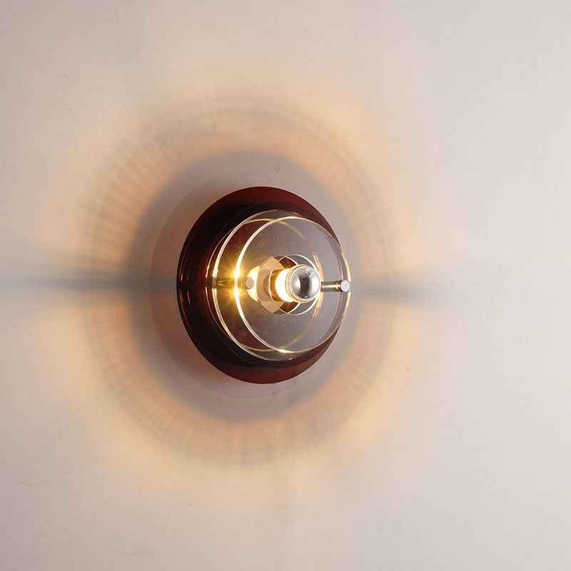 Modern Colorful Iron and Acrylic Flying Saucer 1-Light Wall Sconce Lamp for Entertainment Spaces