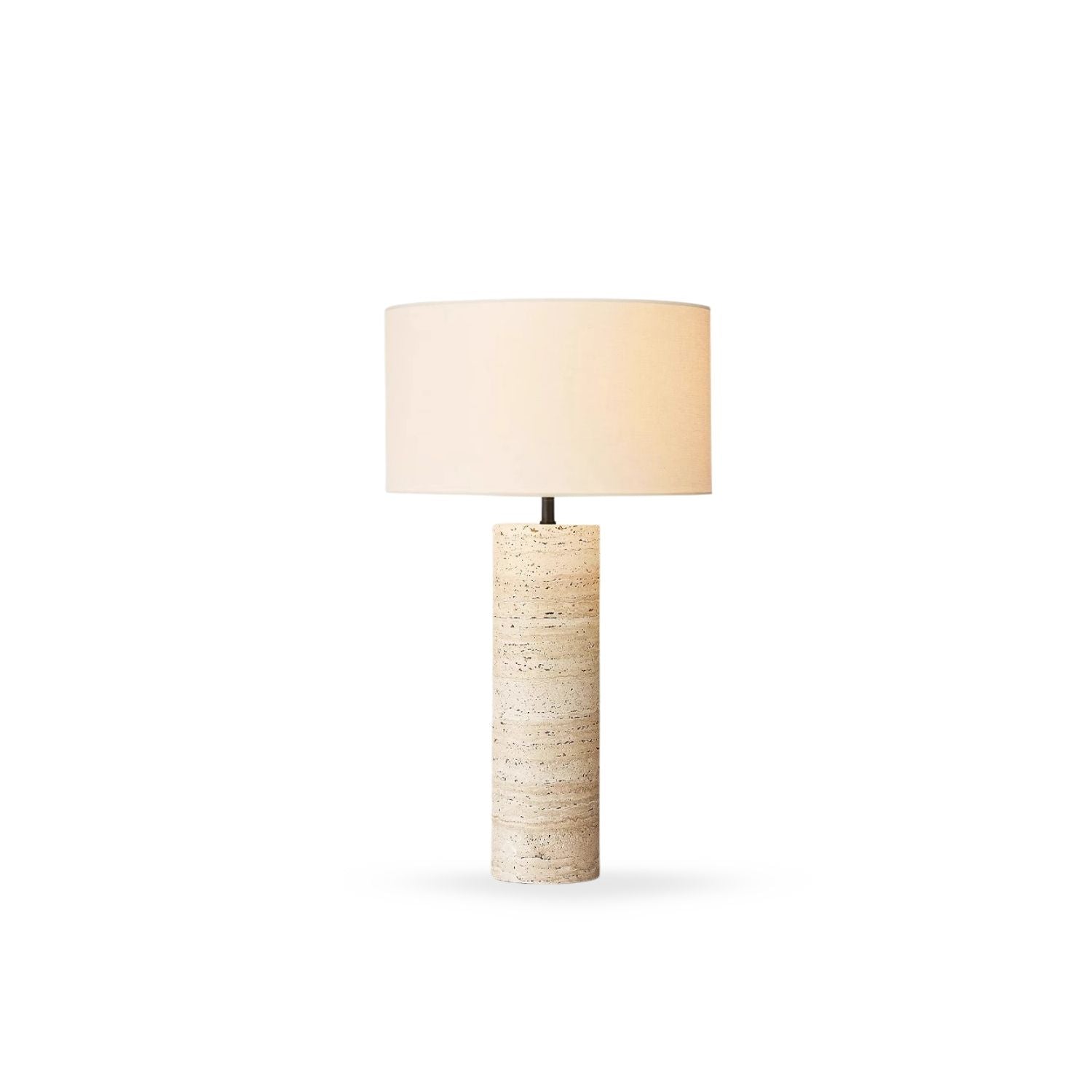 Nordic – Cream Travertine Table Lamp, Medium - Cendre Home