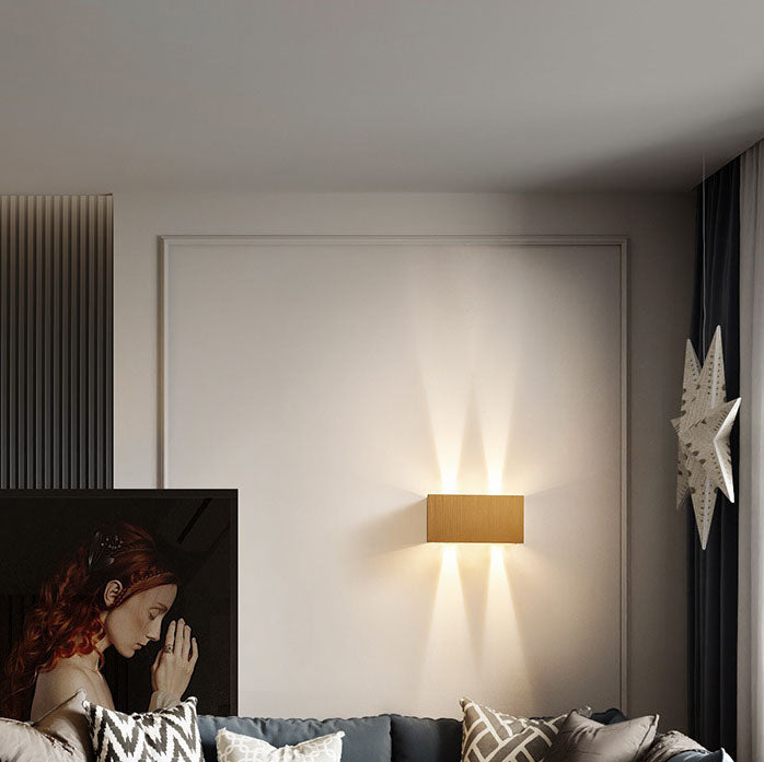 Adjustable Square Flat LED Wall Sconce Lamp in Nordic Minimalist Aluminum Design