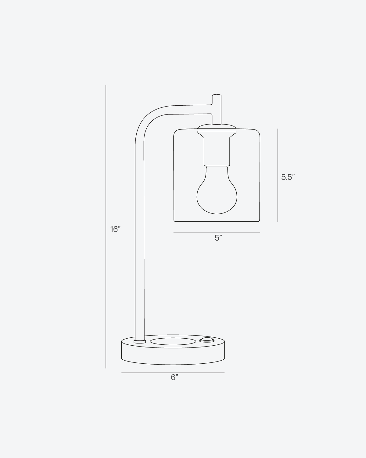 Elysian USB Table Lamp | Brass Base, Touch Switch