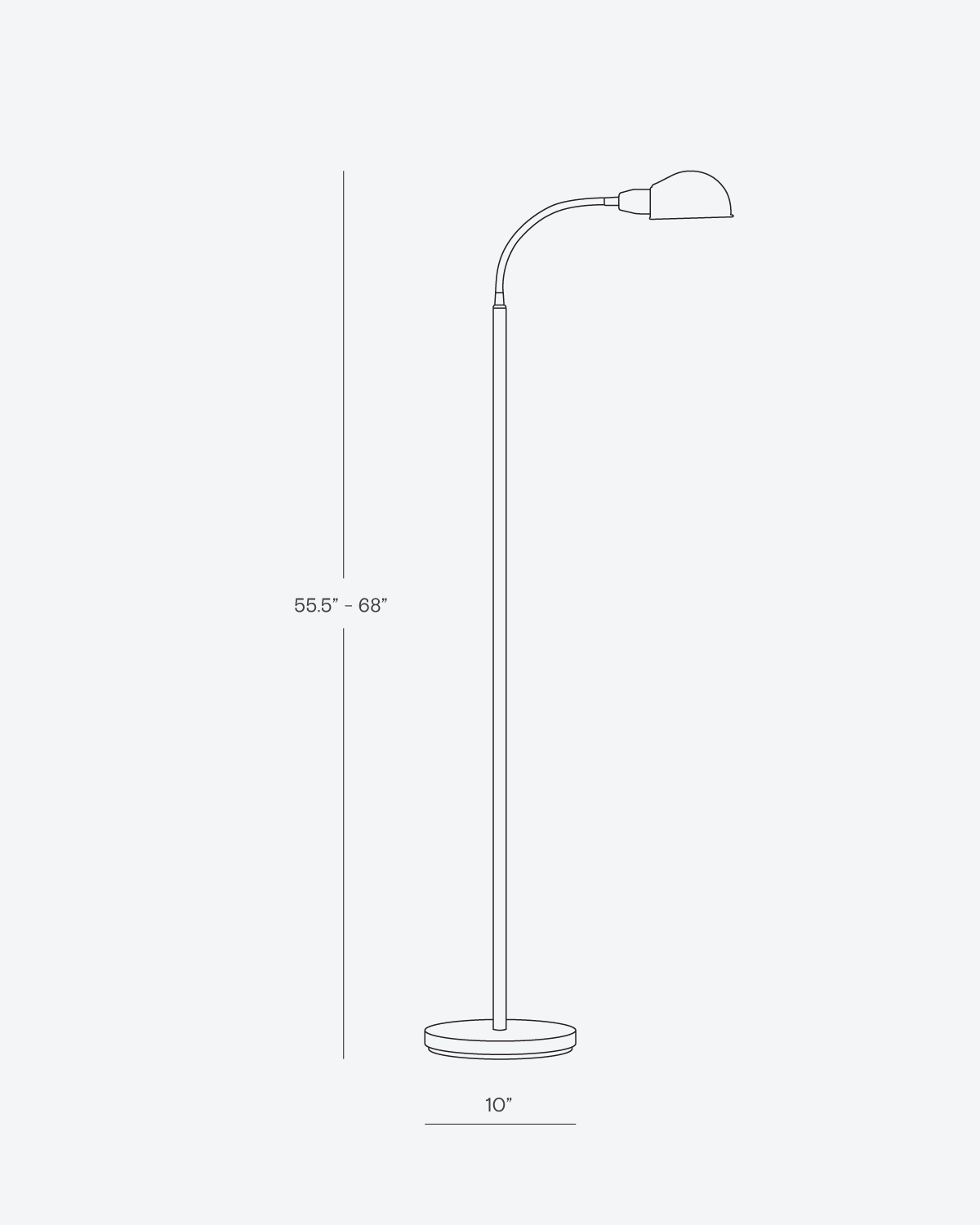 Regent Floor Lamp | Flexible Gooseneck, Apothecary Style