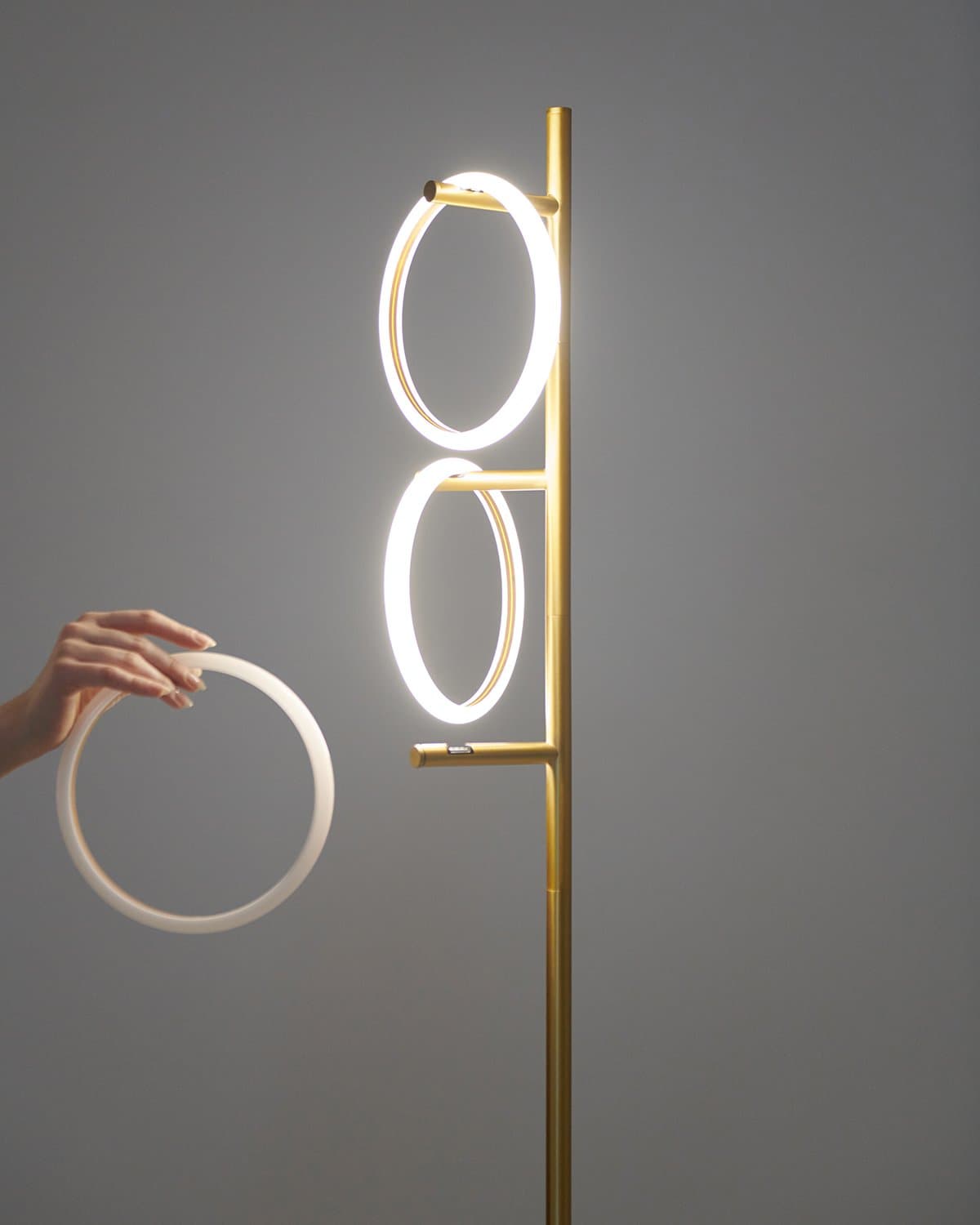 Bela Floor Lamp | Brass Finish, 3 Dimming Settings