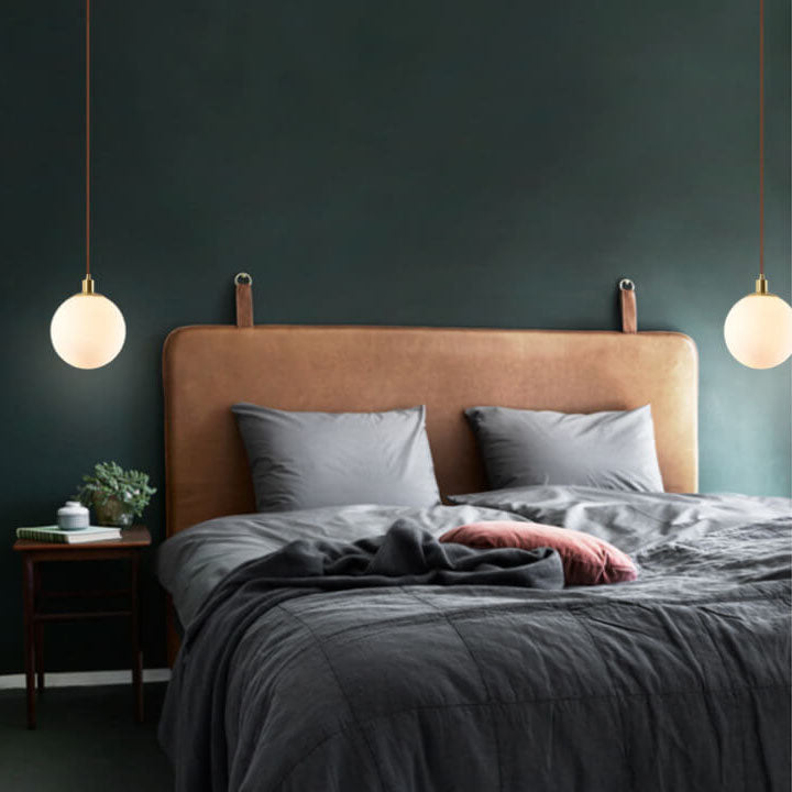 Scandinavian Minimalist White Orb Single Pendant Light