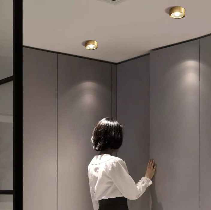 Nordic Style Ultra-Thin All-Copper LED Flush Mount Light