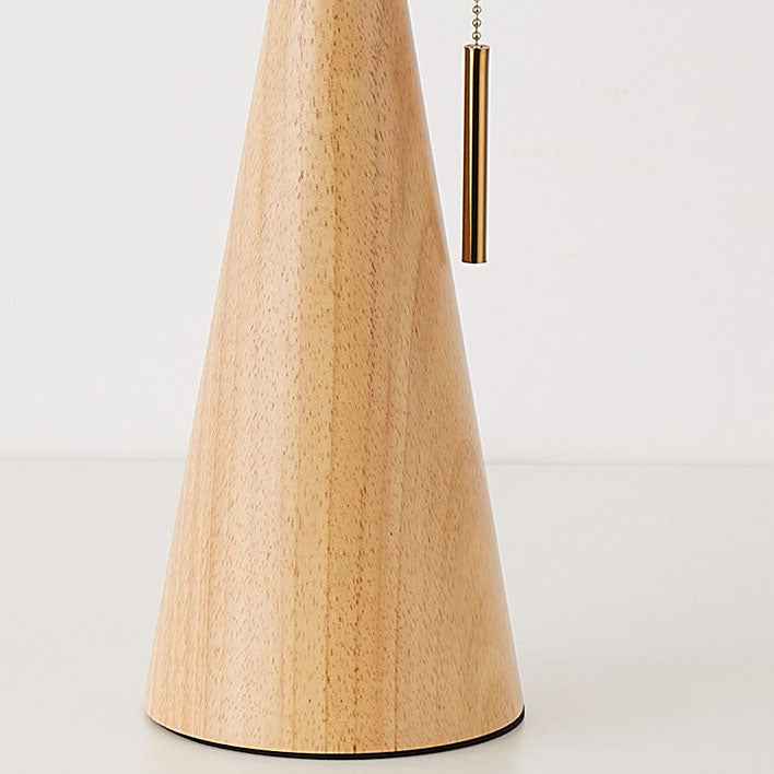Vintage Japanese Minimalist Pleated Wooden LED Table Lamp