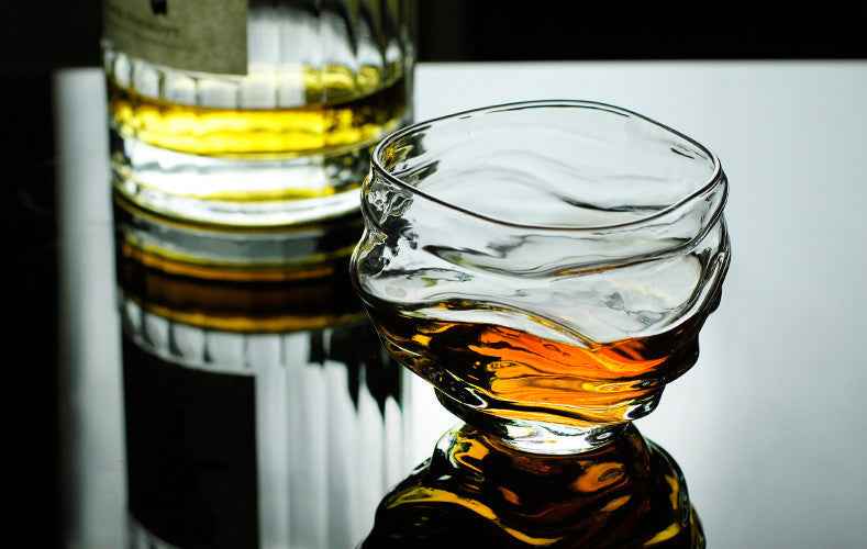 Bora Whisky Glass | Premium Crystal, Ocean Wave Design