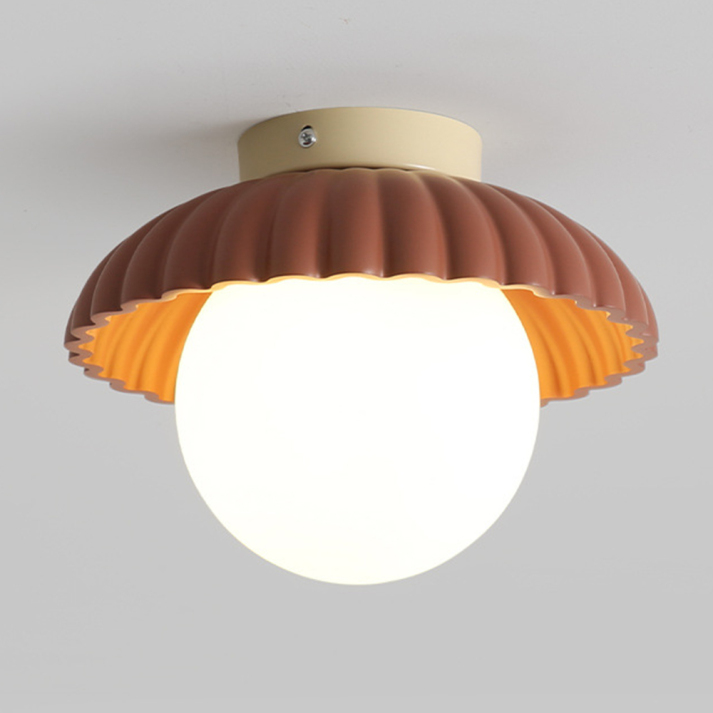 Bela Ceiling Light | Modern Iron & Frosted Glass Flush Mount