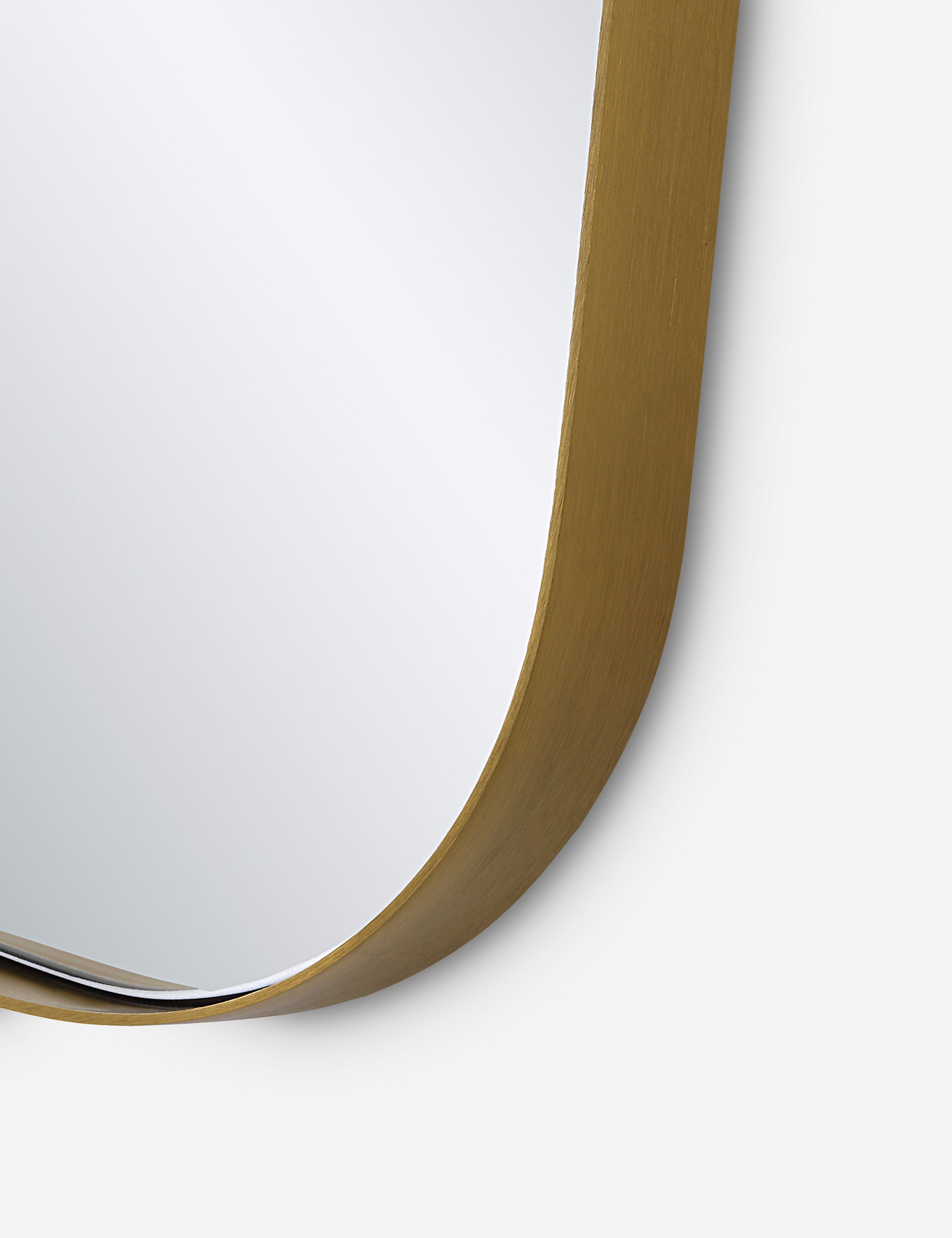 Cera Wall Mirror | Slim Brass-Finished Frame, Tapered Shape
