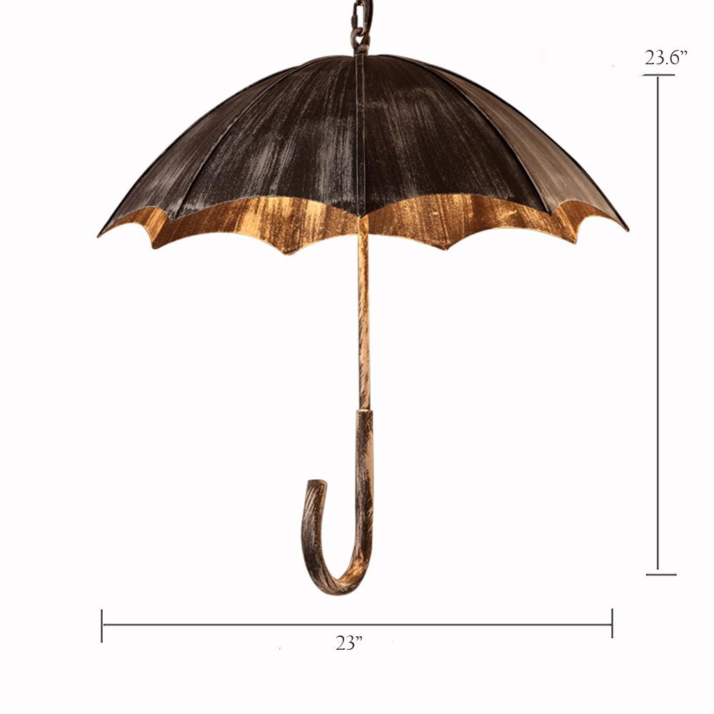 Vintage Industrial 5-Light Umbrella Chandelier