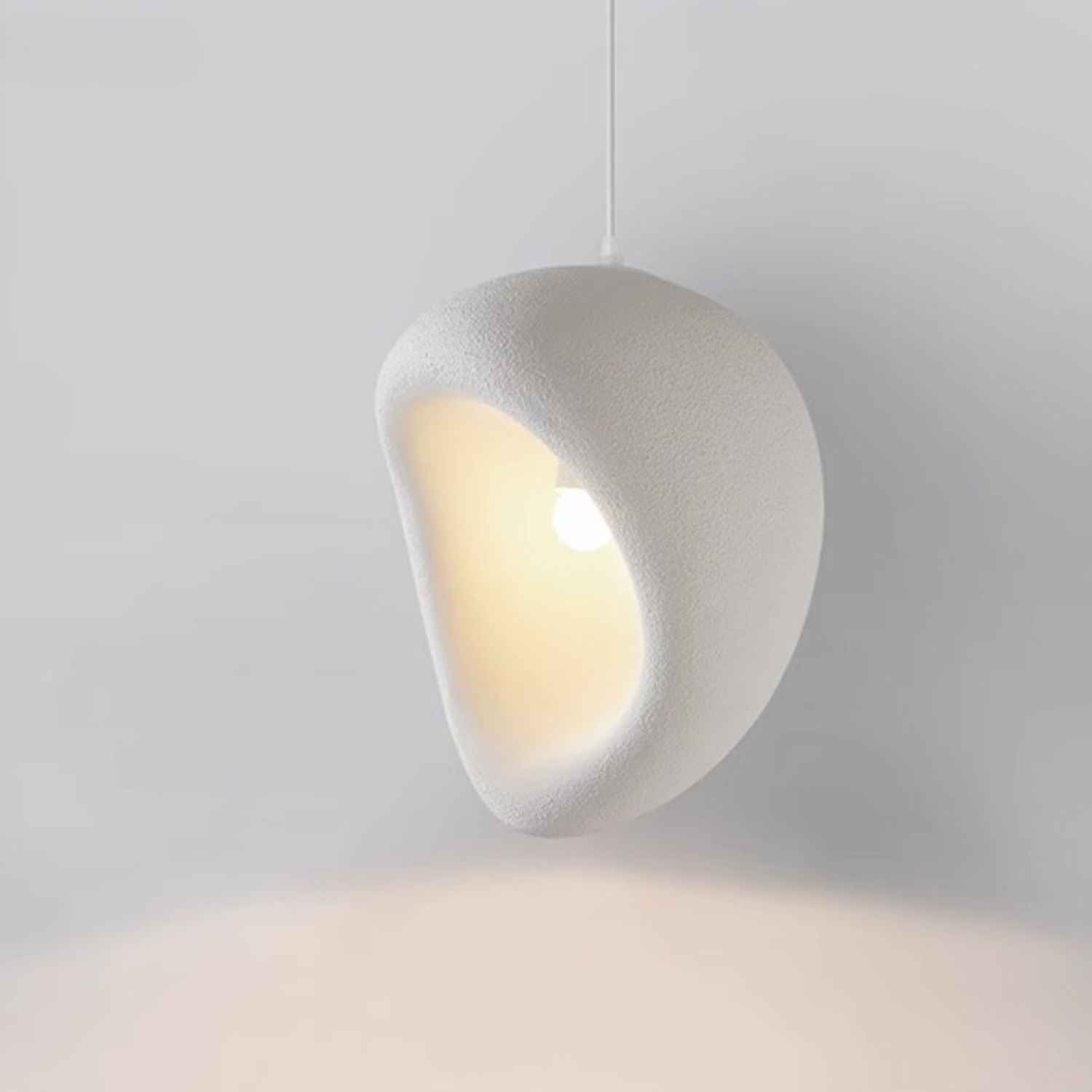 Ovo – Cream Beige Japandi Pendant Hanging Lamp 150cm - Cendre Home