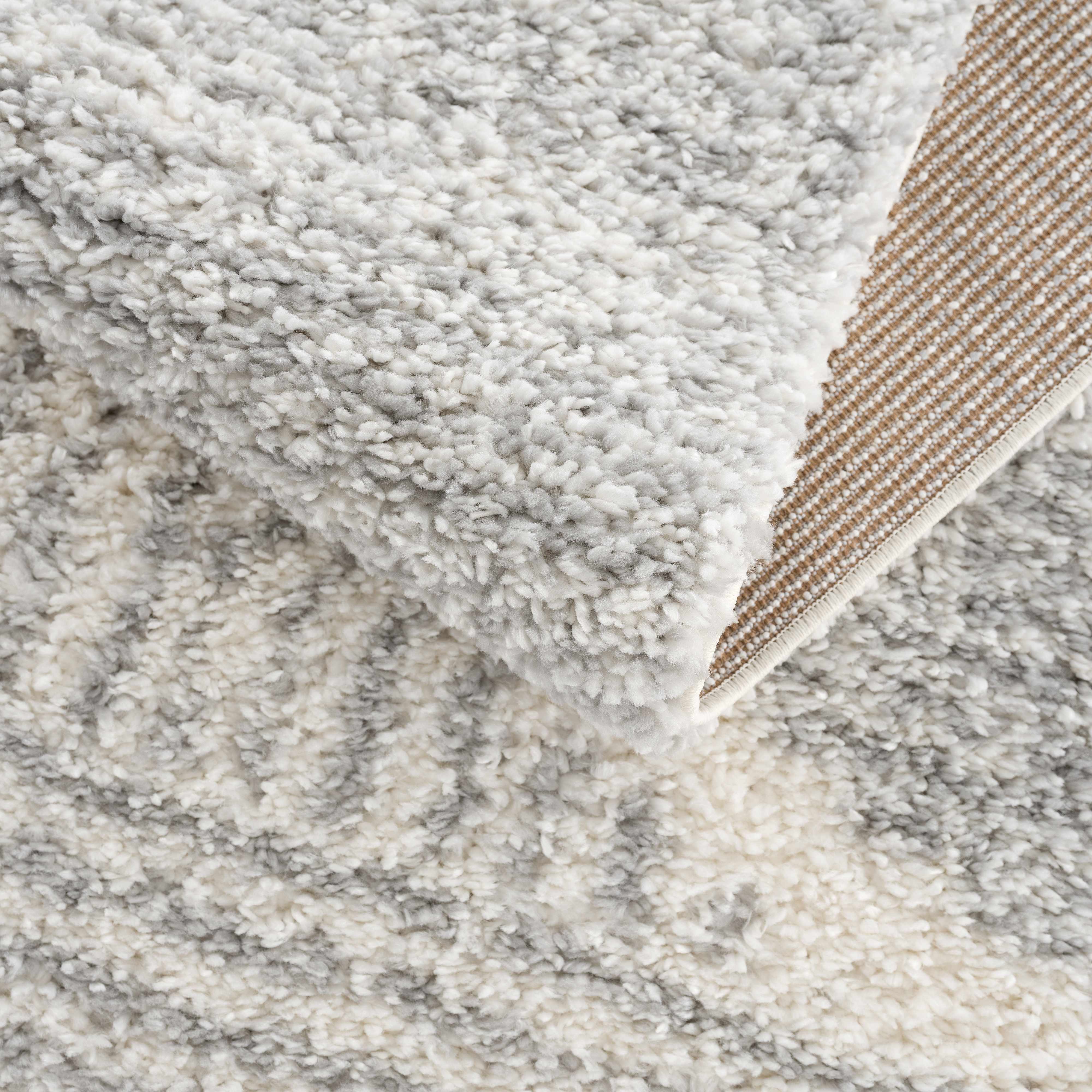 Gala Plush Area Rug  Machine Woven, 100% Polypropylene, Gray