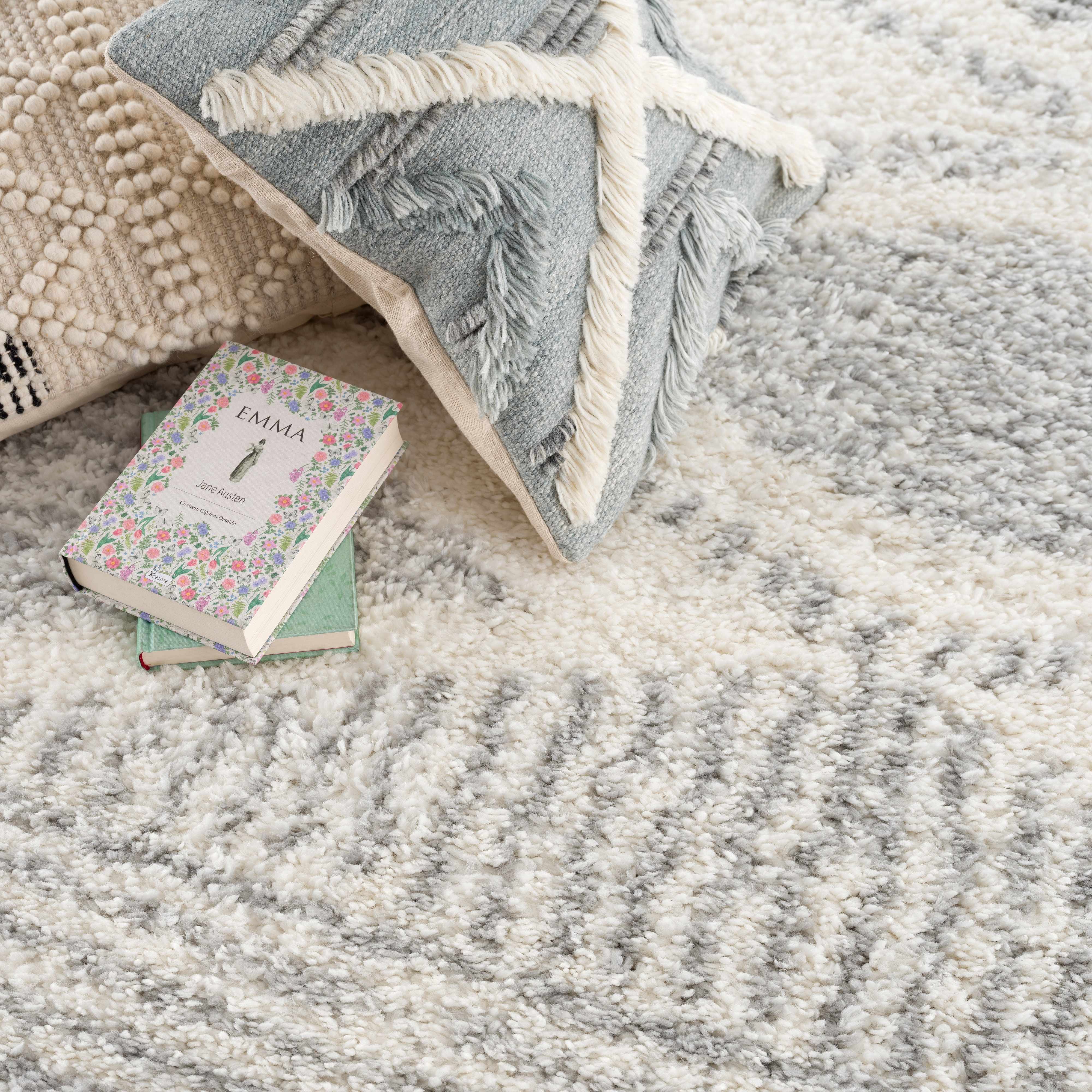 Gala Plush Area Rug  Machine Woven, 100% Polypropylene, Gray