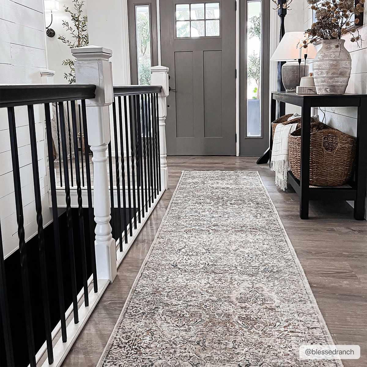 Olivio Washable Area Rug  Vintage Design, Soft Polyester