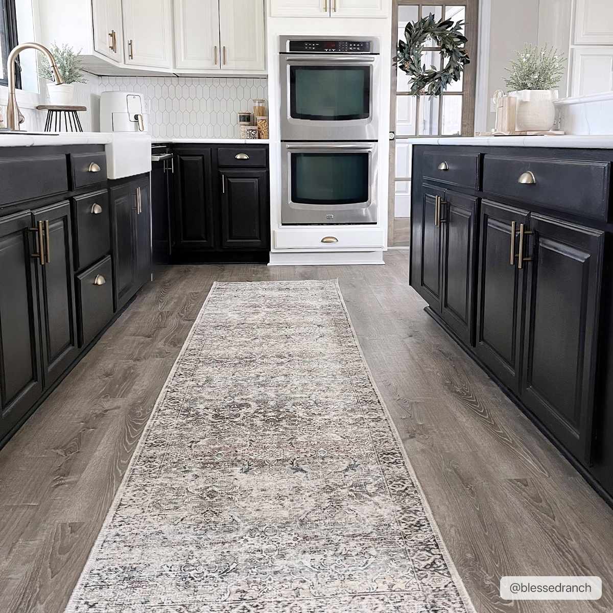 Olivio Washable Area Rug  Vintage Design, Soft Polyester
