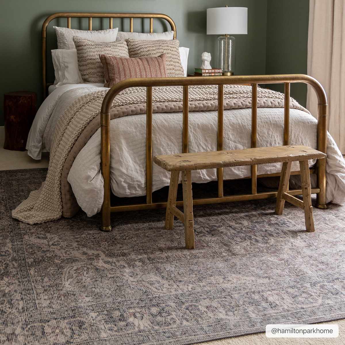 Blythe Washable Rug  Machine Woven  Traditional Style  Dusty Blue