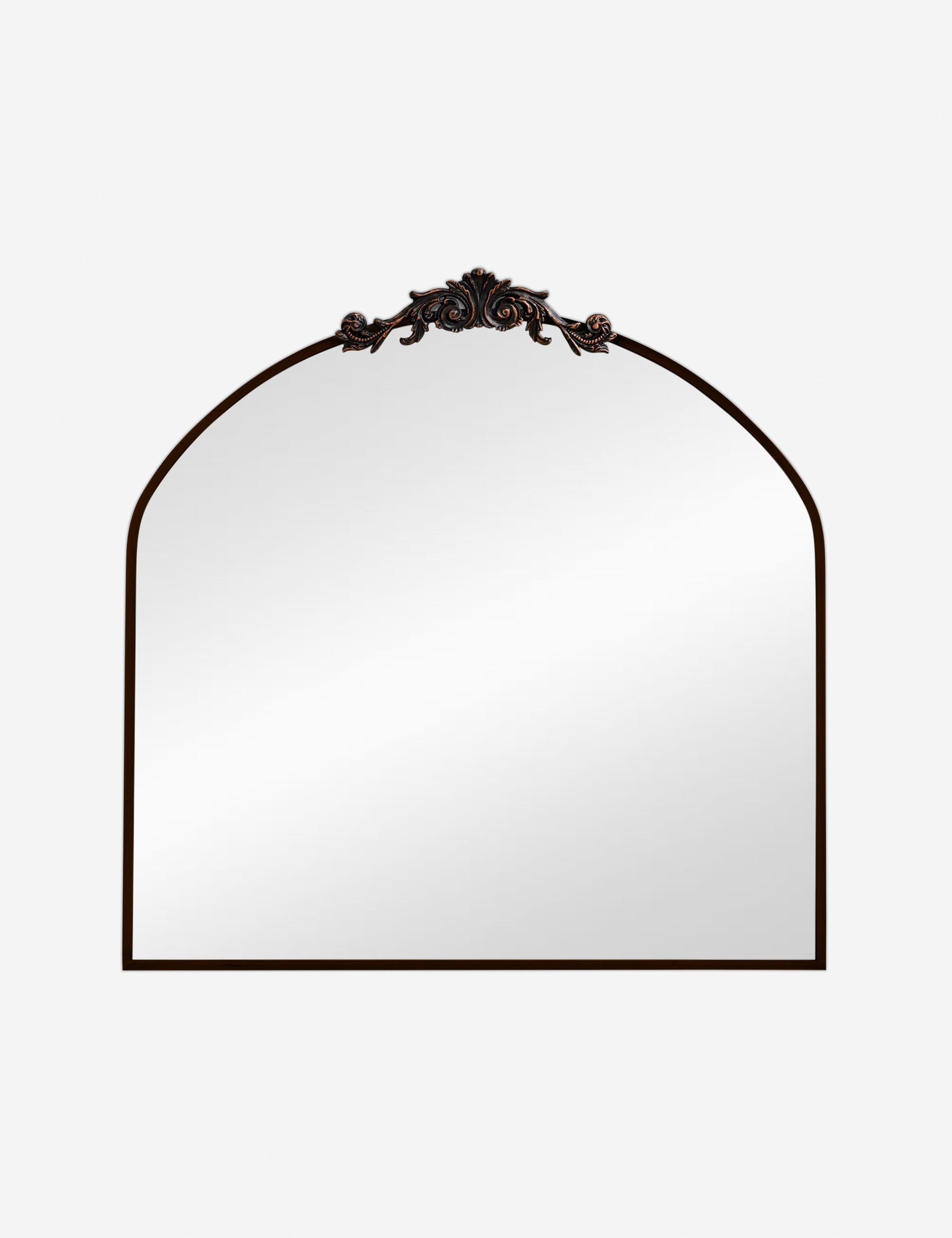 Tulca Curved Wall Mirror | Vintage Scroll Metal Frame