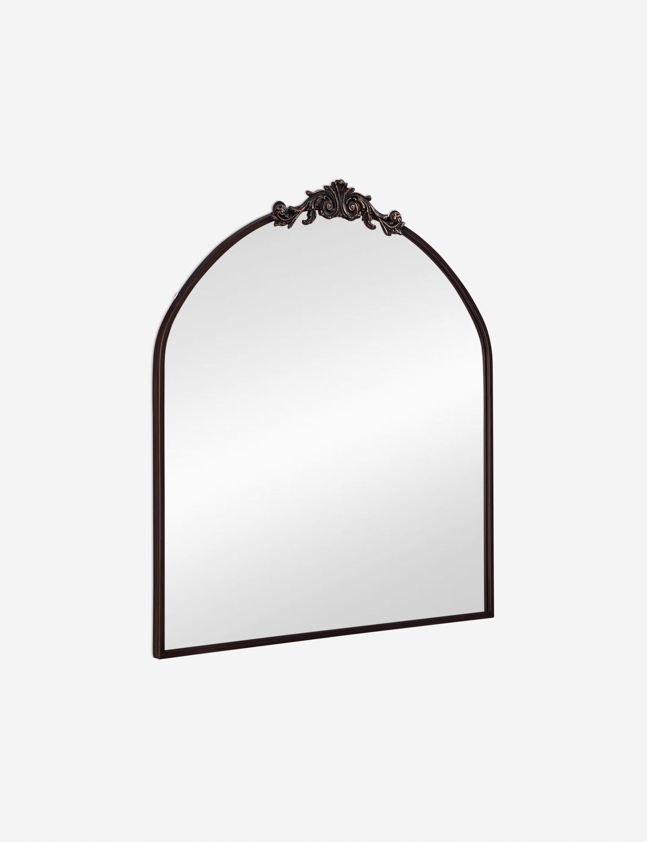 Tulca Curved Wall Mirror | Vintage Scroll Metal Frame