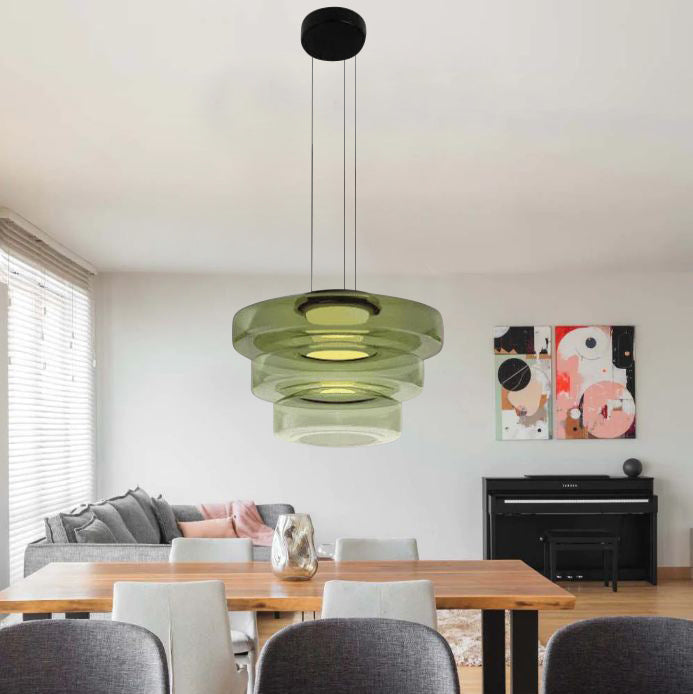 Bela Glass Pendant Lamp | Bauhaus Style, Adjustable Hanging Design