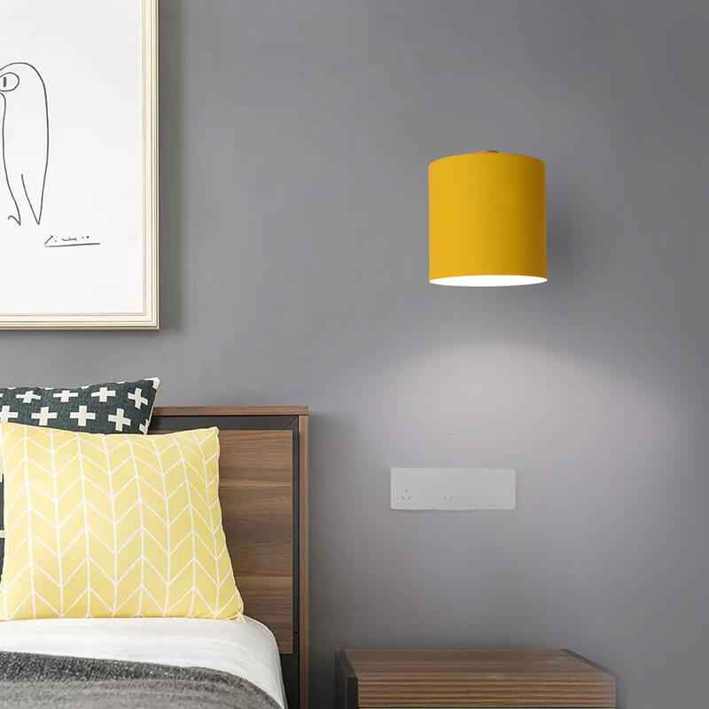 Rotatable Nordic Macaron Cylinder Wall Sconce Lamp - 1 Light