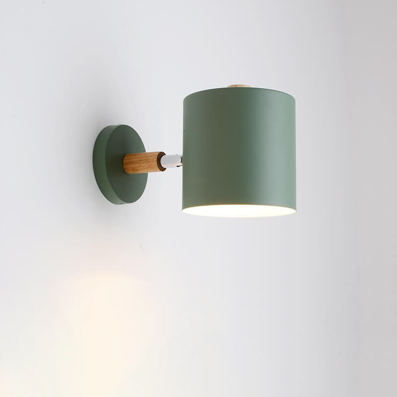 Rotatable Nordic Macaron Cylinder Wall Sconce Lamp - 1 Light