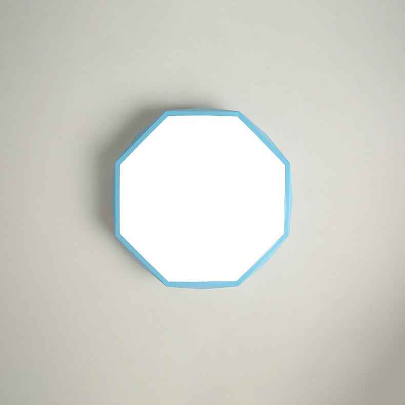 Nordic Macaron Diamond-Shaped Acrylic LED Flush Mount Ceiling Light