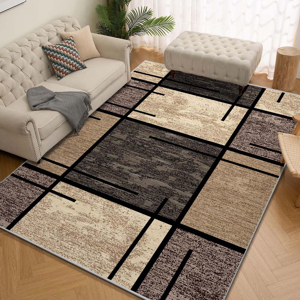 Bela Geometric Area Rug | Modern Non-Slip, Washable Design