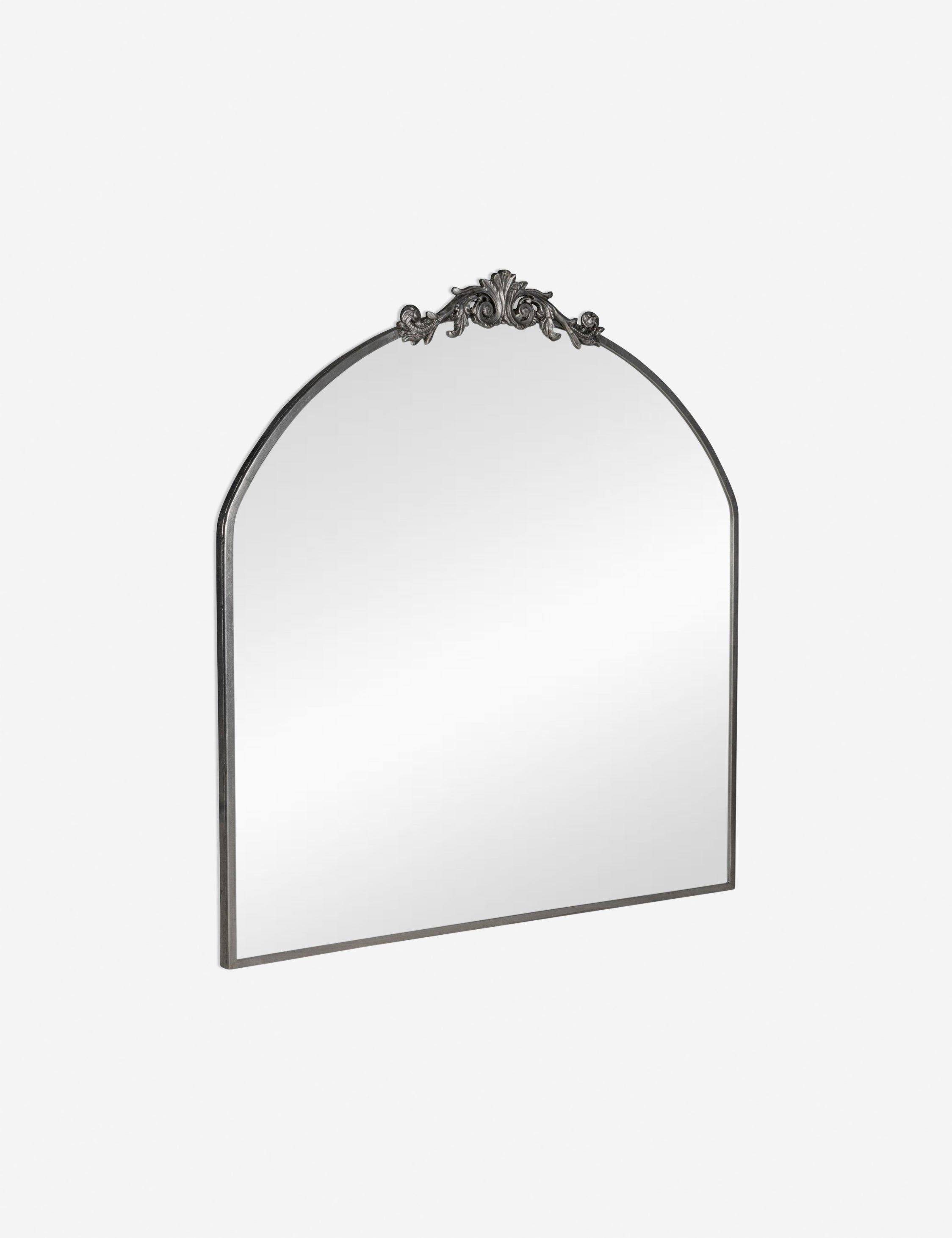 Tulca Curved Wall Mirror | Vintage Scroll Metal Frame