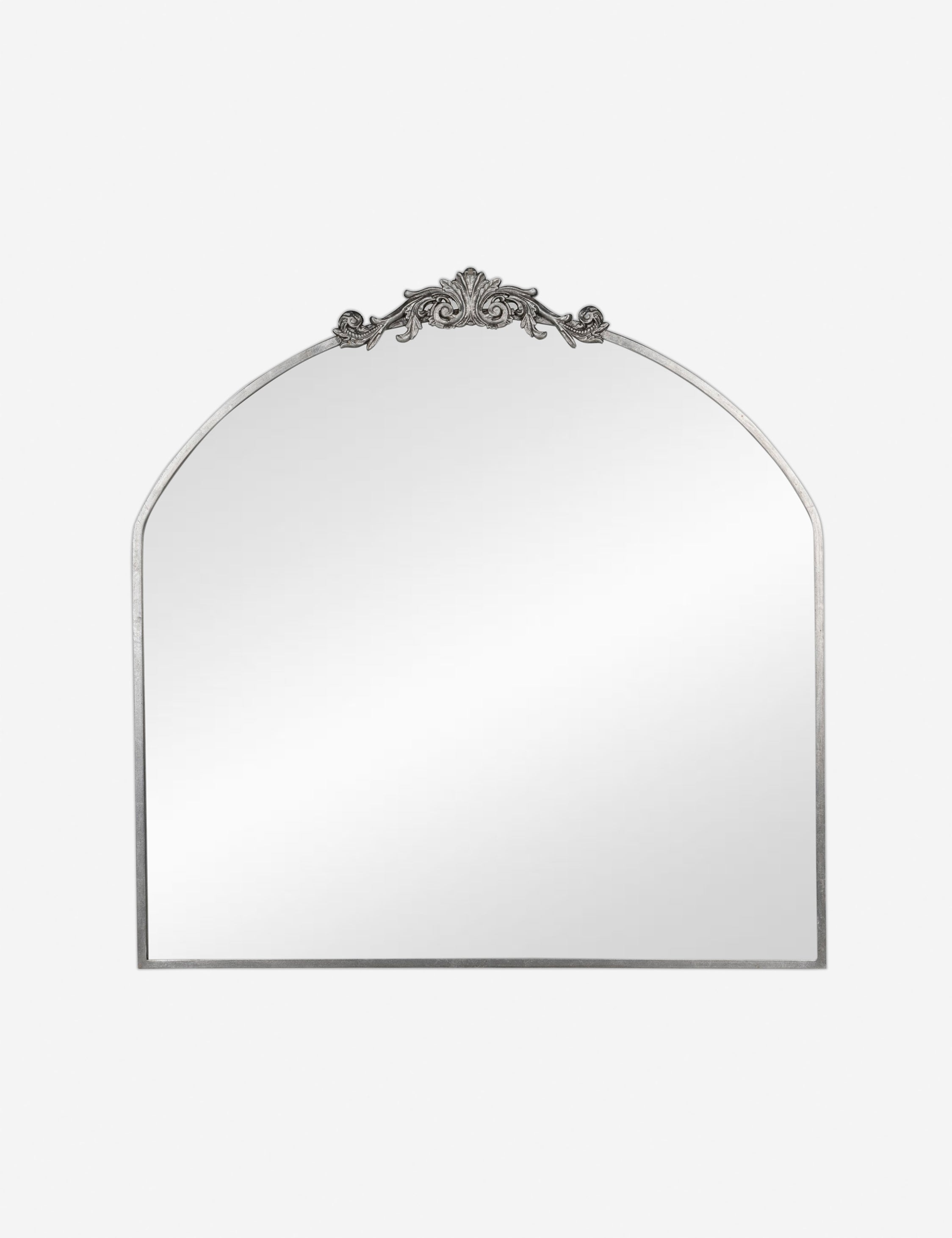 Tulca Curved Wall Mirror | Vintage Scroll Metal Frame