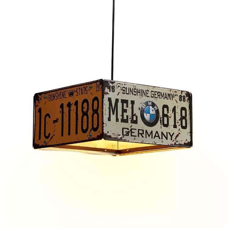 Modern Industrial Square and Rectangular Metal Chandelier with 3/5 Lights for Living Room