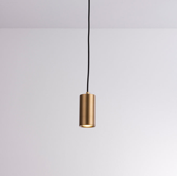 Nordic Minimalist Iron Mini Pendant Light - 1-Light Column Design