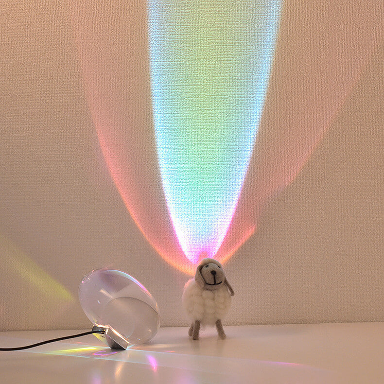 Artistic Crystal Projection Angel Eye LED Desk Lamp