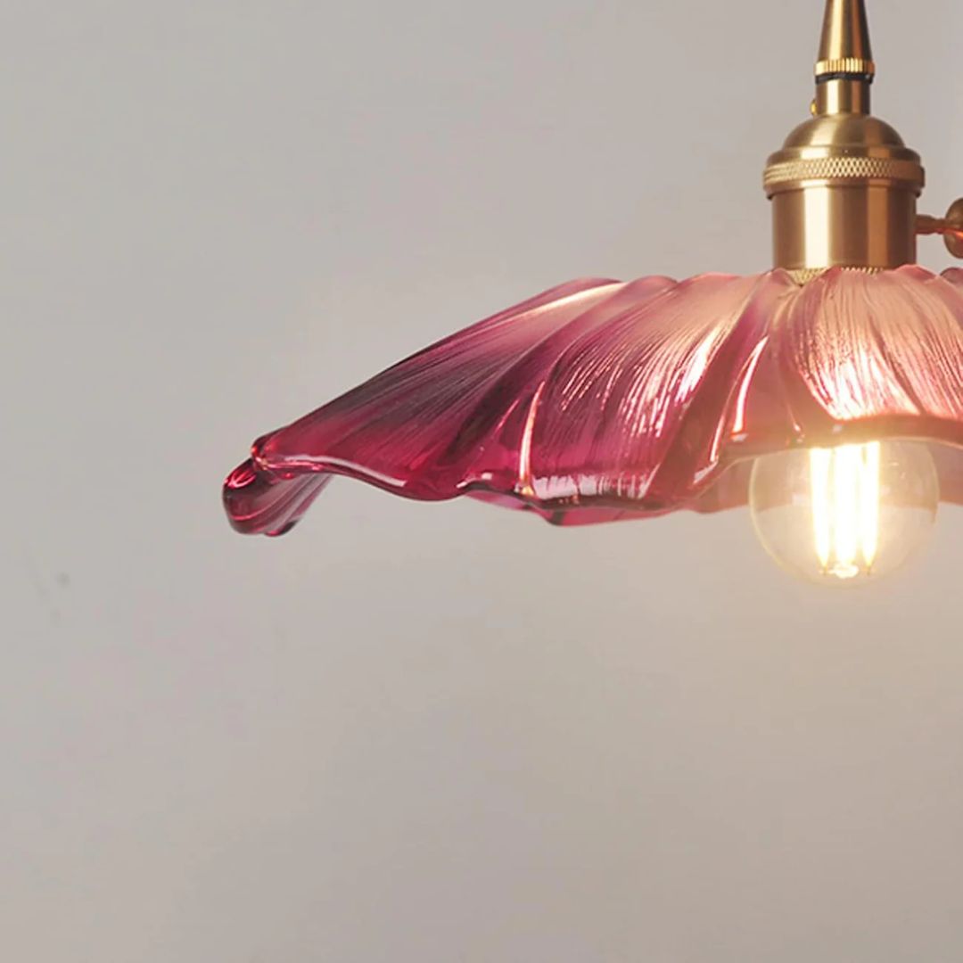 Bela Glass Pendant Light | Flower Shape, Adjustable Length 150 cm