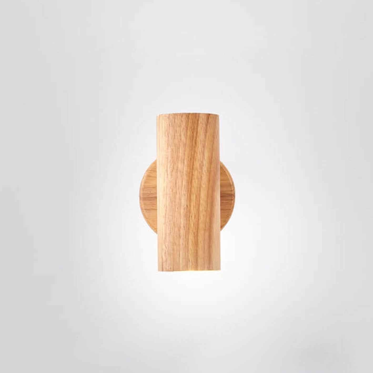 Contemporary Minimalist Wooden Track Spotlight Wall Sconce - Available in 1, 2, or 3 Lights