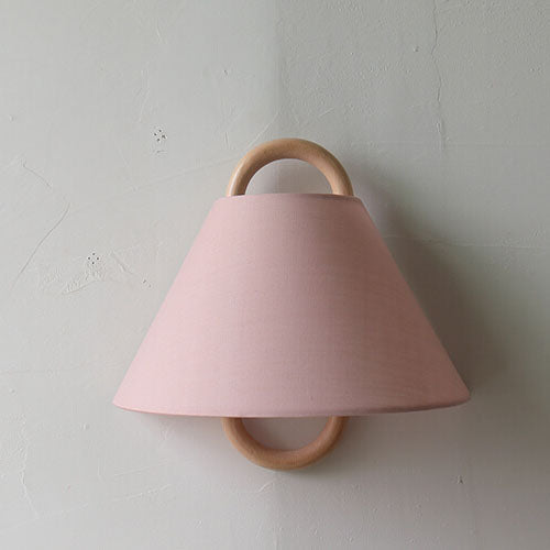 Contemporary Solid Wood Pleated Semi-Circle Wall Sconce Lamp with Single Light