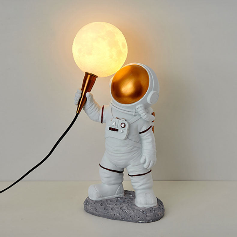 Modern Cartoon Astronaut Wall Sconce Lamp – 1-Light Resin & ABS Design for Bedroom