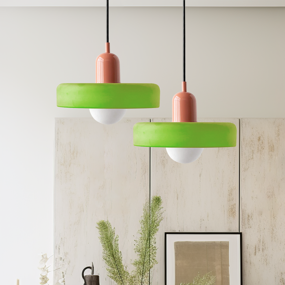 Luna Colored Glass Pendant Light | Adjustable Height, Modern Design