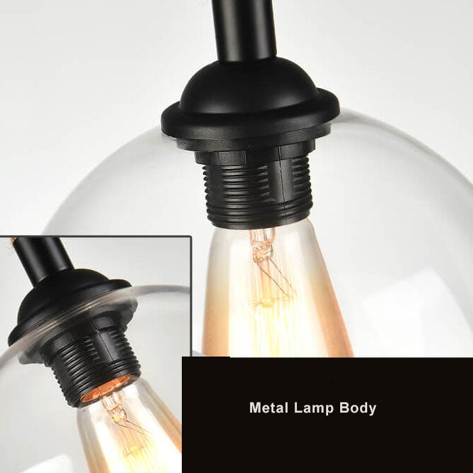 Vintage-Inspired Rope Hanging Single Glass Globe Pendant Light