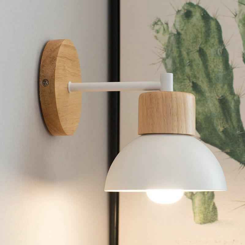 Nordic Wood and Metal Single-Light Wall Sconce
