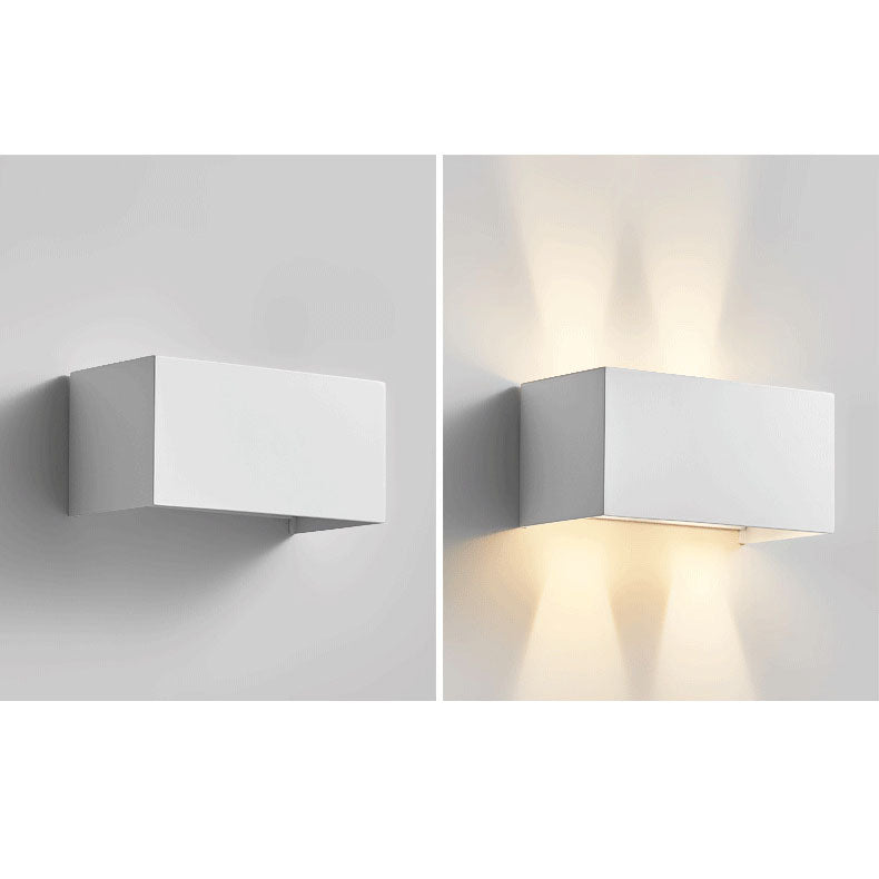 Adjustable Square Flat LED Wall Sconce Lamp in Nordic Minimalist Aluminum Design