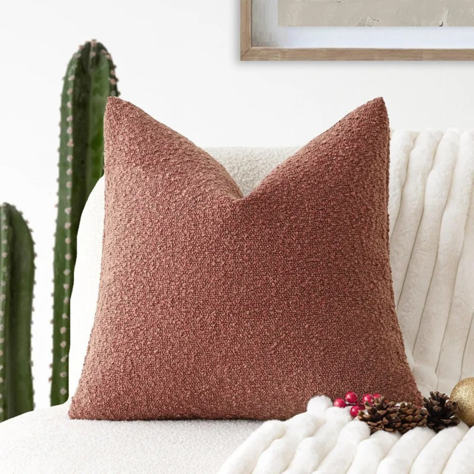 Bela Bouclé Kussenhoes | Elegant Design, 45x45 cm