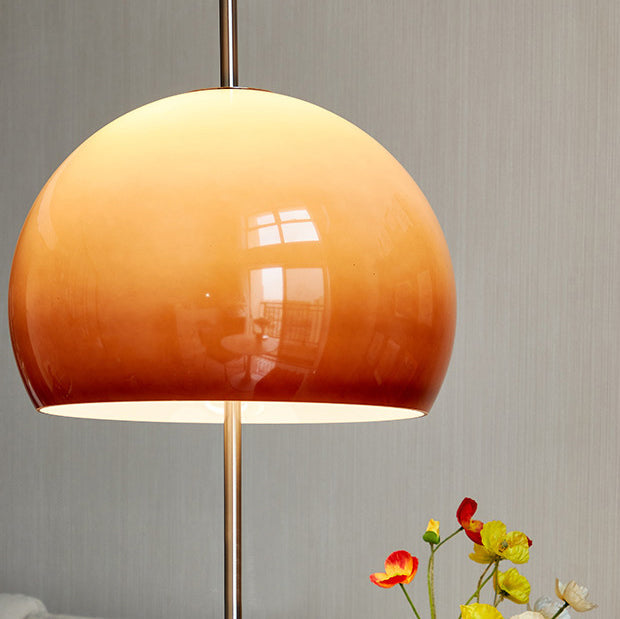 Modern Retro Mushroom Glass 2-Light Floor Lamp for Living Room