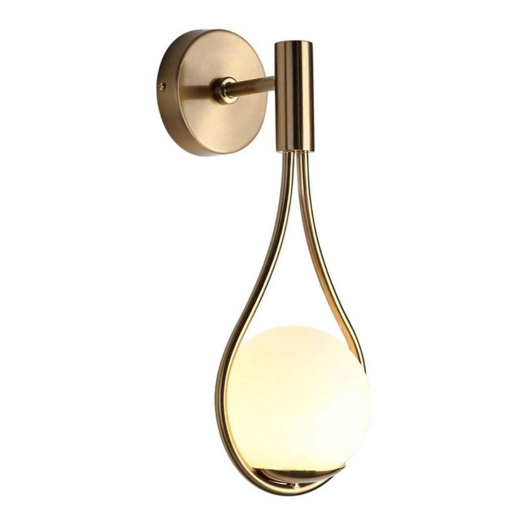 Gemma Wandlamp | Sculpturaal Design met Glazen Orb, Dimbare LED