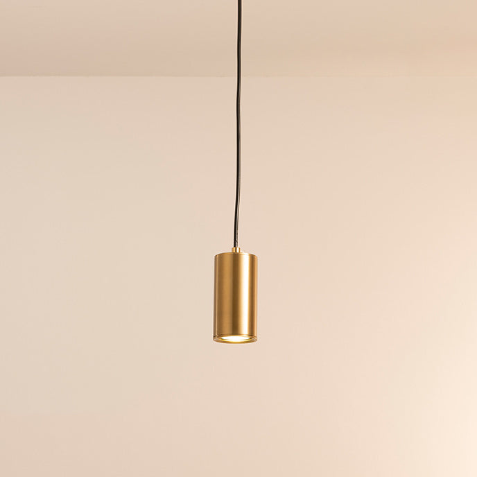 Nordic Minimalist Iron Mini Pendant Light - 1-Light Column Design