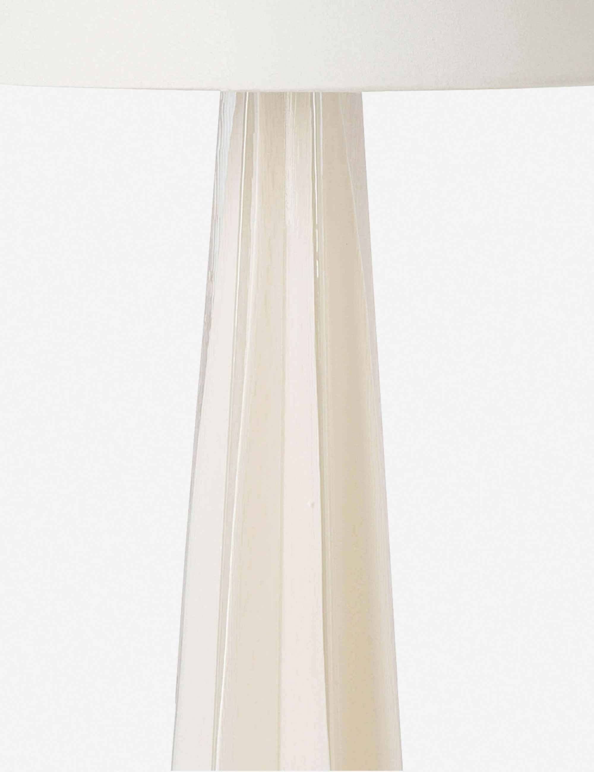 Karma Table Lamp | White Glass Star Silhouette, Polished Nickel
