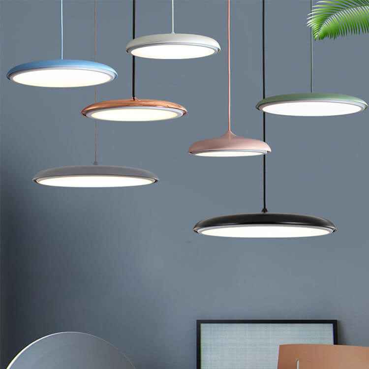 Nordic Macaron UFO Metal LED Pendant Light