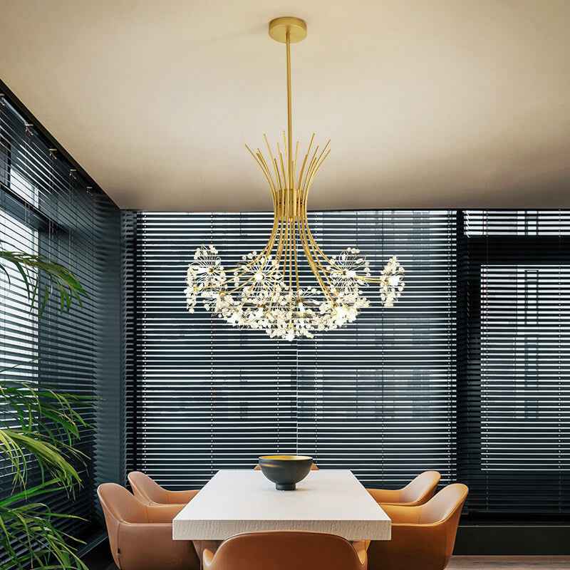 Chandeliers with Crystal Dandelion Shades - 13 to 19 Lights