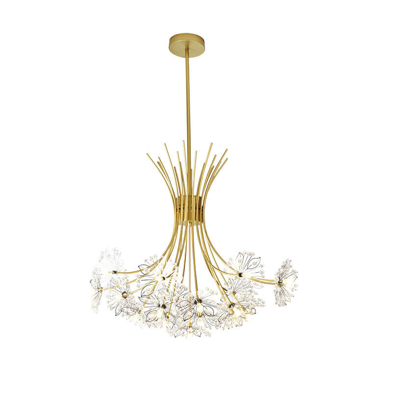 Chandeliers with Crystal Dandelion Shades - 13 to 19 Lights