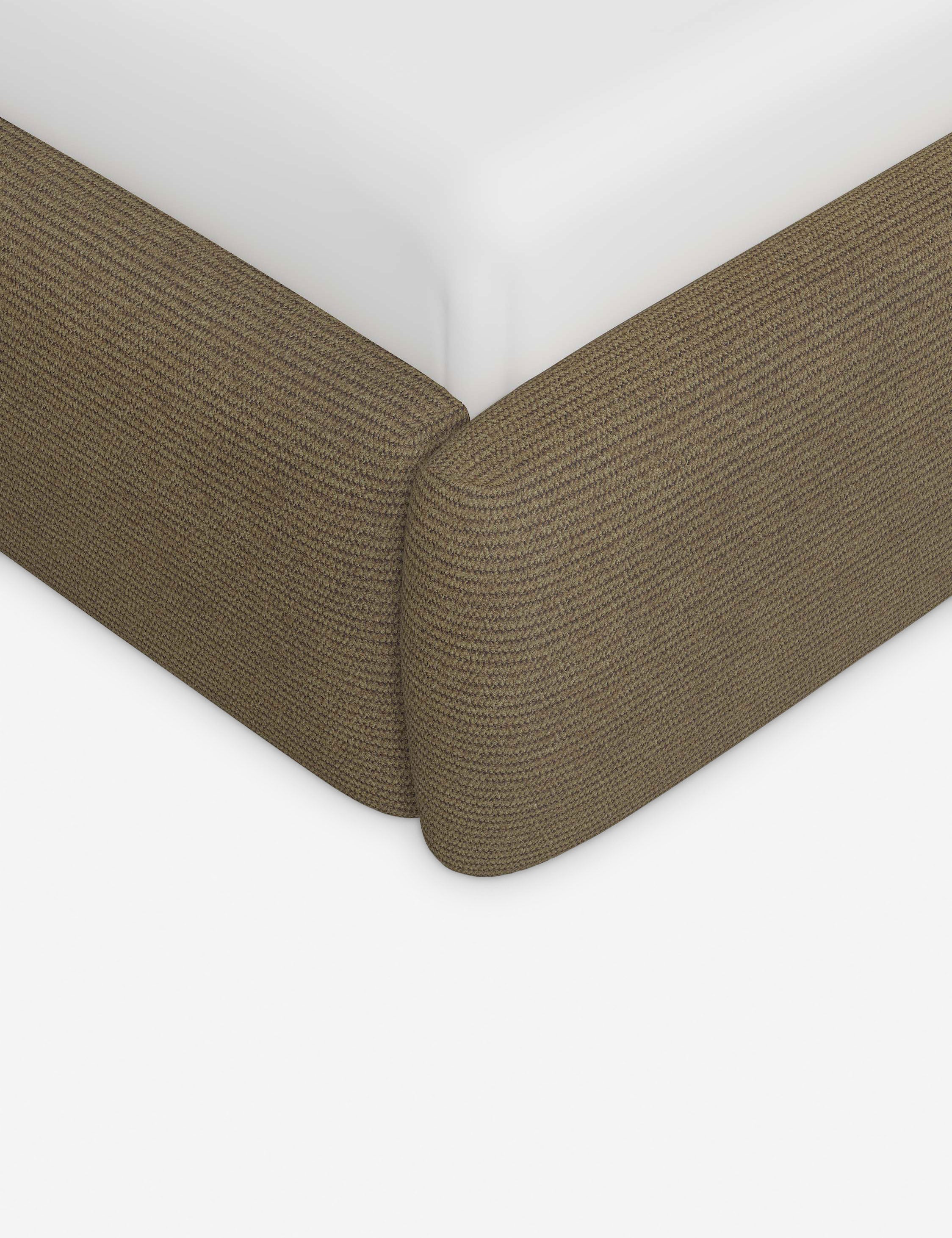 Clara Platform Bed | Extended Headboard, Bespoke Upholstery