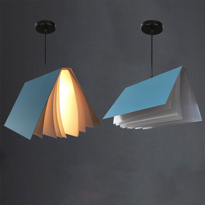 Flying Book 1-Light Metal and PVC Pendant Lamp